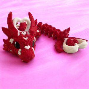 Coloured Valentines Heart Dragon - Baby